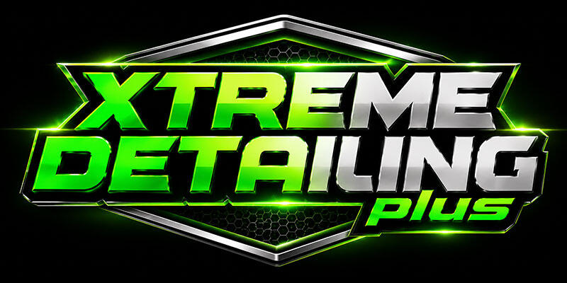 Xtreme Detailing Plus Logo Green and silver logo for Xtreme Detailing Plus